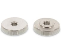 Низкая гайка ЦКИ Глобал DIN 467, круглая, рифленая, М4, Ц, уп. 50 шт. 64037