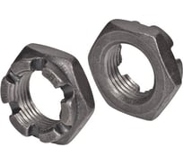 Корончатая гайка ЦКИ Глобал DIN937 М36x3.0, низкая, 17H, Ц, SW 55, 1 шт. 66031