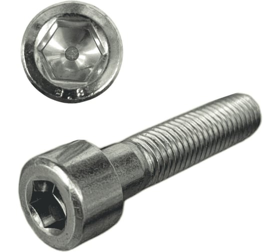 Винт с внутренним шестигранником, М12х100 мм, цинк, класс прочности 8.8, DIN 912, полная резьба, 20 шт. STARFIX SMC2-73380-20 ЦЗ-1205257284 1