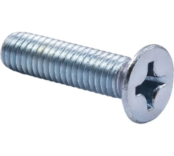 Винт с потайной головкой М6х10 мм, цинк, класс прочности 5,8, DIN 965, 5000 шт STARFIX SM-48816-5000 ЦЗ-1095284368 1