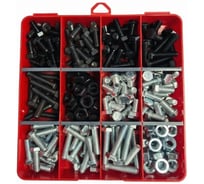 Болты крепкие 23 Болта М8 черные и ОЦ с гайкой в органайзере НАБОР1 20000130