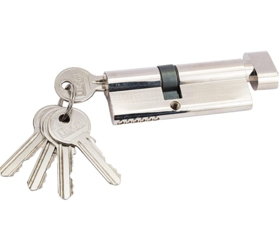 Цилиндр замка ключ/барашек DORF ECONOMY английский,5 ключей,никель 45*35 БЛИСТЕР DORF_ECO_80(45x35)_k_kn_бл
