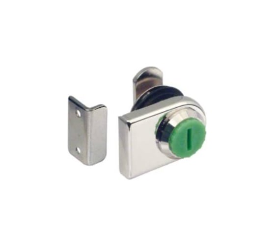 Рычажный замок для стеклянных дверей Hafele Syмo никель 233.42.610 1