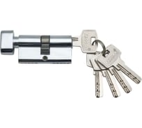 Механизм цилиндровый Trodos ЦМВП 60(30/30) сплав ЦАМ 5 ключей, хром 208101