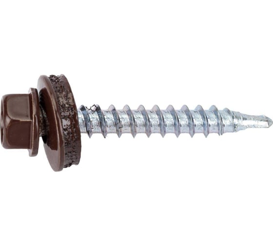 Саморез кровельный ЦММ 4,8х50 RAL 8017 (150 шт) ПРЕМИУМ 0Т-00017324 1