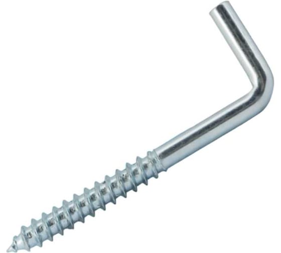 Прямоугольный крючок STEELREX Г - образный, цинк 8,0х100 кор. с ок. - 30 шт. 0130008100B300003016 1
