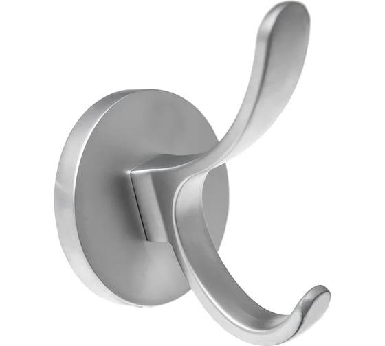 Крючок мебельный KERRON двухрожковый, хром KR 0350