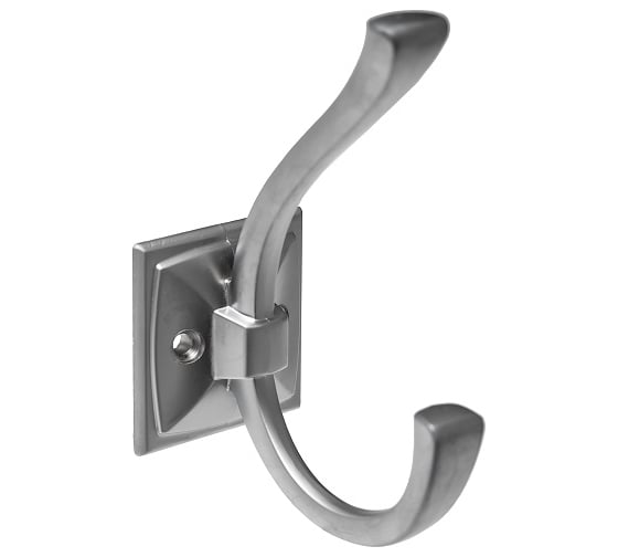 Крючок мебельный KERRON двухрожковый, матовый хром KR 0390 SC