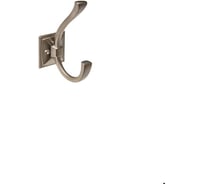 Крючок мебельный KERRON двухрожковый, матовый никель KR 0390 SN