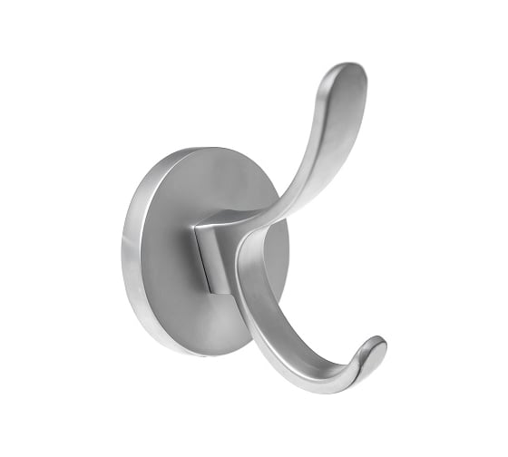 Крючок мебельный KERRON двухрожковый, матовый хром KR 0350 SC