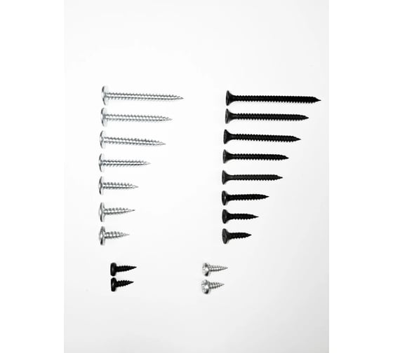 Набор саморезов по металлу, клопы, с прессшайбой фосфат+белый цинк, 95 шт. ООО "Клинский Метизный Завод" НСМ00ФПРБЦ-95