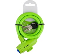 Замок навесной велосипедный тросовый S-Locked ВС 09Т 10*1000 мм зеленый S-Locked "ESOTERIC" 122536