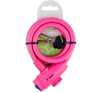 Замок навесной велосипедный тросовый S-Locked ВС 09Т 10*1000 мм розовый S-Locked "ESOTERIC" 122709