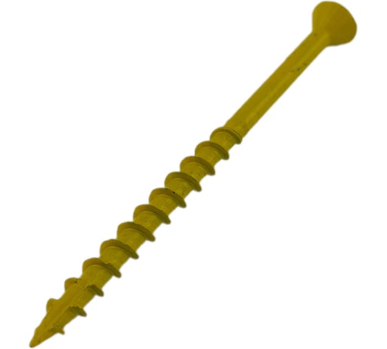 Шуруп для террасной доски Rusconnect CRL 4245 уменьшенная головка 60 потай 4,2х45 мм (500 шт) золотистый 367424
