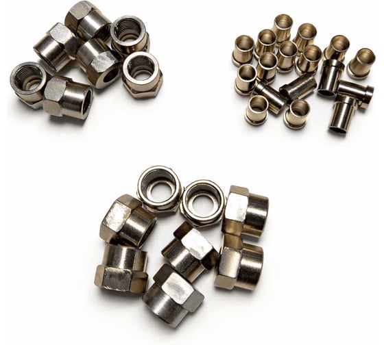 Набор съемных резьбовых гаек и ниппелей для гидравлических трубок HEIBERG Ø6 000КГВ6
