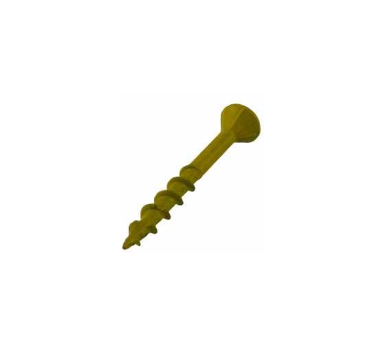 Шуруп для террасной доски Rusconnect CRL 4235 уменьшенная головка 60 потай 4,2х35 мм (500 шт) золотистый 367423