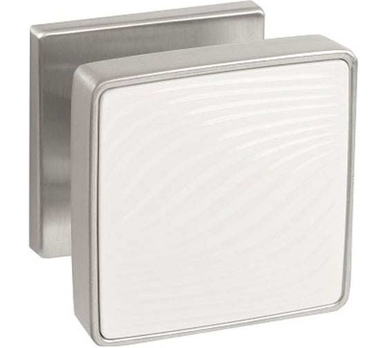 Ручка раздельная PUNTO K.EST.Q52.GIPNOZ SSC/WH-16 сатинированный хром/белый 60429