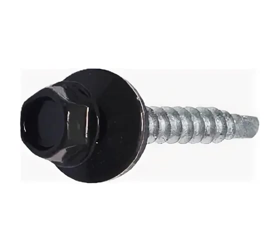 Саморез кровельный STARFIX 4.8х35 мм цинк, шайба с прокл., PT1, RAL 9005 (4500 шт в коробе) ЦЗ-1879486534