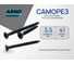 Саморез ARNO INDUSTRIES 3,5х41 1кг для крепления гипсокартона крупная резьба желтое цинкование AB1503504161G07 2