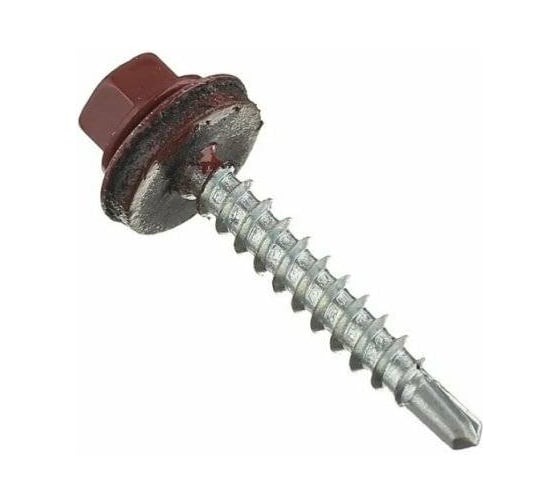 Саморез ARNO INDUSTRIES кровельный 4,8х38 1кг. для крепления кровельных материалов RAL3009 оксид красный AB5304803839A98