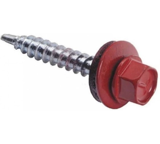 Саморез ARNO INDUSTRIES кровельный 4,8х50 1кг. для крепления кровельных материалов 51 мм цвет RAL3003 рубиново-красный AB5304805133198