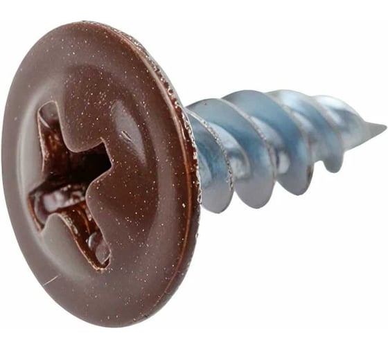 Саморез ARNO INDUSTRIES 4,2х13 1кг. с прессшайбой острый для крепления листовых материалов RAL8004 медно-коричневый AB3704201384A98