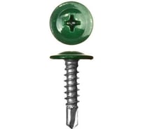 Саморез ARNO INDUSTRIES 4,2х19 1кг. с прессшайбой сверло для крепления листового металла RAL6005 темно-зеленый AB3504201965498