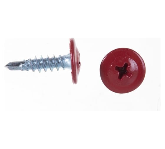 Саморез ARNO INDUSTRIES 4,2х19 1кг. с прессшайбой со сверлом для крепления листового металла RAL3003 покрытие RAL3003 AB3504201933998