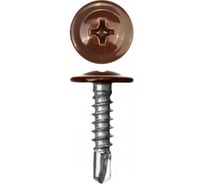 Саморез ARNO INDUSTRIES 4,2х25 1кг. с прессшайбой со сверлом для крепления листовых материалов RAL8017 коричневый AB350420258FE98