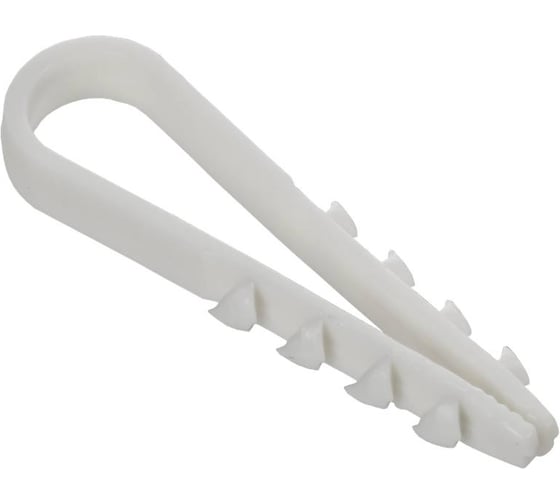 Дюбель-хомут GENERICA 11х18мм круг. каб. нейл. белый (100шт) UDH13-11-18-100-K01-G