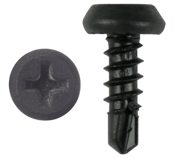 Саморез клоп Крепстор 3,5х9,5 сверло оксидированный РН-2, 600 шт. 4665317058432