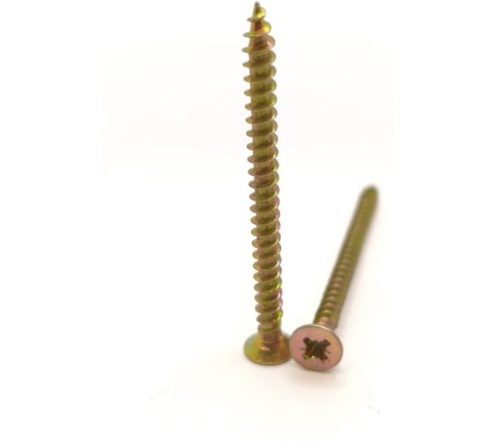 Саморез универсальный Крепстор 3х45 желтый цинк PZ, 600 шт. 4665317057961 1