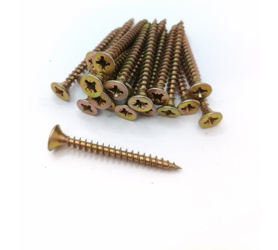 Саморез универсальный Крепстор 6х70 желтый цинк PZ, 100 шт. 4665317058333