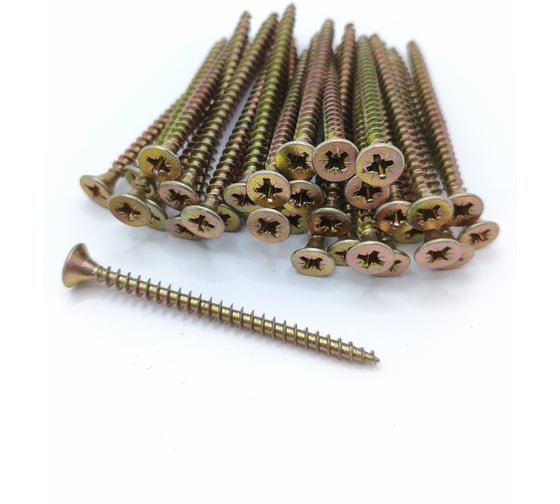 Саморез универсальный Крепстор 4,5х60 желтый цинк PZ, 250 шт. 4665317058036