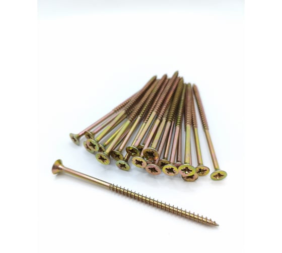 Саморез универсальный Крепстор 6х120 желтый цинк PZ, 70 шт. 4665317058241