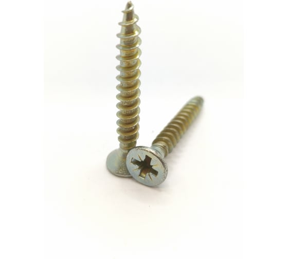 Саморез универсальный Крепстор 6х45 желтый цинк PZ, 200 шт. 4665317058302