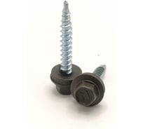 Саморез кровельный Крепстор 4,8х35 RR32/RAL8019 муар сверло №1 Daxmer, 50 шт. 4665317058838