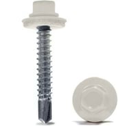 Саморез Крепстор 5,5х19 RAL 9006-бело алюминиевый, 75 шт. 4665317060077