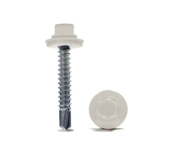 Саморез Крепстор 5,5х19 RAL 9006-бело алюминиевый, 75 шт. 4665317060077