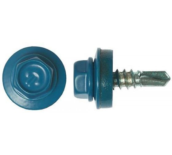 Саморез Крепстор 5,5х19 RAL 5021-синяя вода, 75 шт. 4665317059576