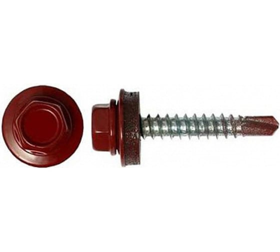 Саморез Крепстор 4,8х70 RAL 3011-красно-коричневый, 50 шт. 4665317059477