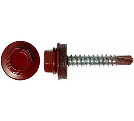 Саморез Крепстор 5,5х25 RAL 3011-красно-коричневый, 100 шт. 4665317059491
