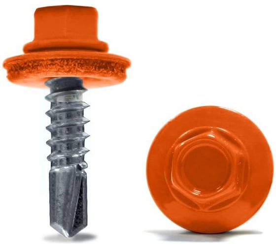 Саморез Крепстор 5,5х25 RAL 2004-оранжевый, 75 шт. 4665317059309