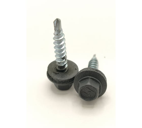 Саморез кровельный Крепстор 4,8х29 RAL 7024 муар сверло №1 Daxmer, 50 шт. 4665317058722 1