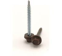 Саморез кровельный Крепстор 4,8х50 RAL 8017 муар сверло №1 Daxmer, 50 шт. 4665317058791