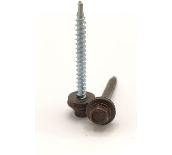 Саморез кровельный Крепстор 4,8х50 RAL 8017 муар сверло №1 Daxmer, 50 шт. 4665317058791