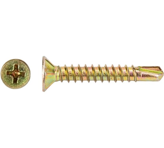 Крепстор 3,9х25 Саморез оконный Крепстор со сверлом жёлтый цинк, 300 шт. 4665317060251