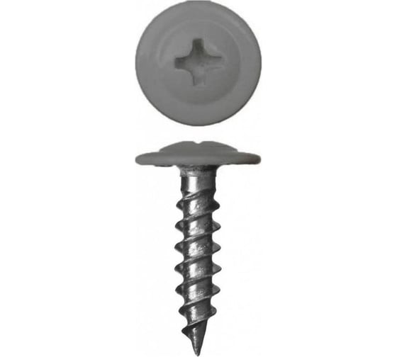 Саморез с прессшайбой Крепстор 4,2х25 острый RAL 7004 (серый), 250 шт. 4665317060695