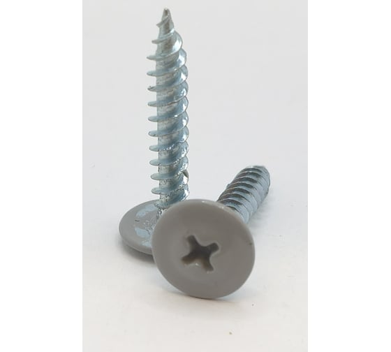 Саморез с прессшайбой Крепстор 4,2х25 острый RAL 7004 (серый), 250 шт. 4665317060695