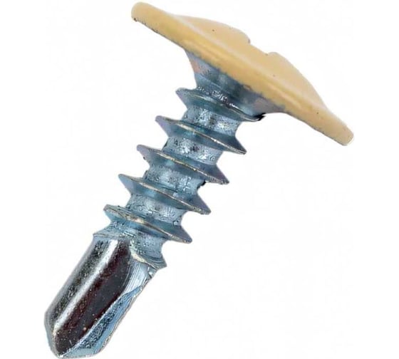 Саморез с прессшайбой Крепстор 4,2х16 сверло RAL 1014 (слоновая кость), 250 шт. 4665317061012